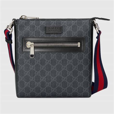 gucci men's messenger bag black